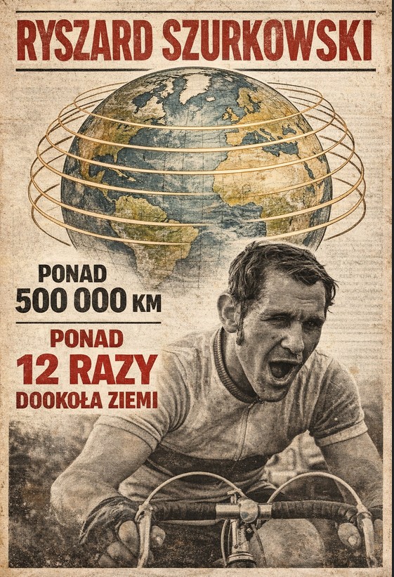 Retro plakat kolarstwo